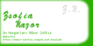 zsofia mazor business card
